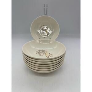 Vintage 1950's Duncan Hines Stetson Wheat Pattern Set of 8 Dessert Bowls  5.5"